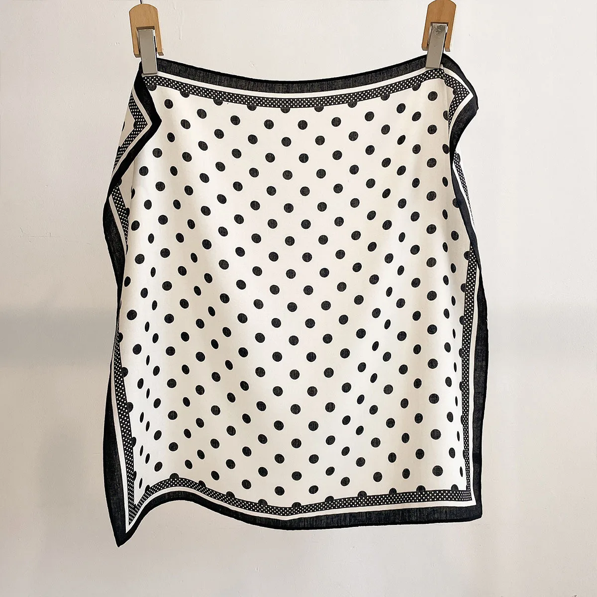 Scarf Silk Neck - Luxury Polka Dot Printed Square Scarf