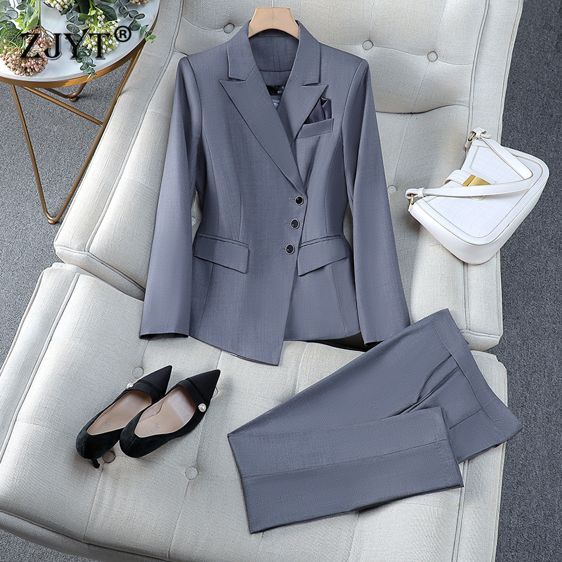 Women Formal Wear Trousers - ZJYT Business Chic Women's Trousers Suit
