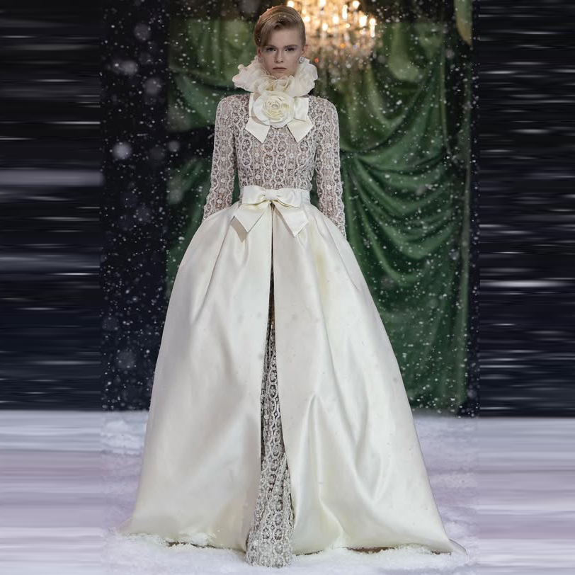 Women Formal Wear Online - Elegant White Satin Long Skirt With