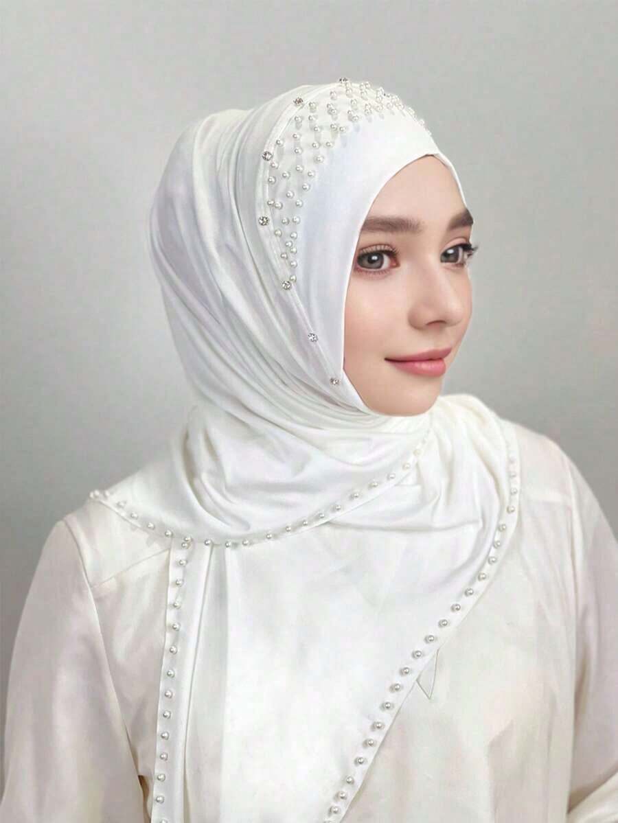 Elegant Women Solid Color Faux - Women Formal Wear Hijab บทวิจารณ์และราคา