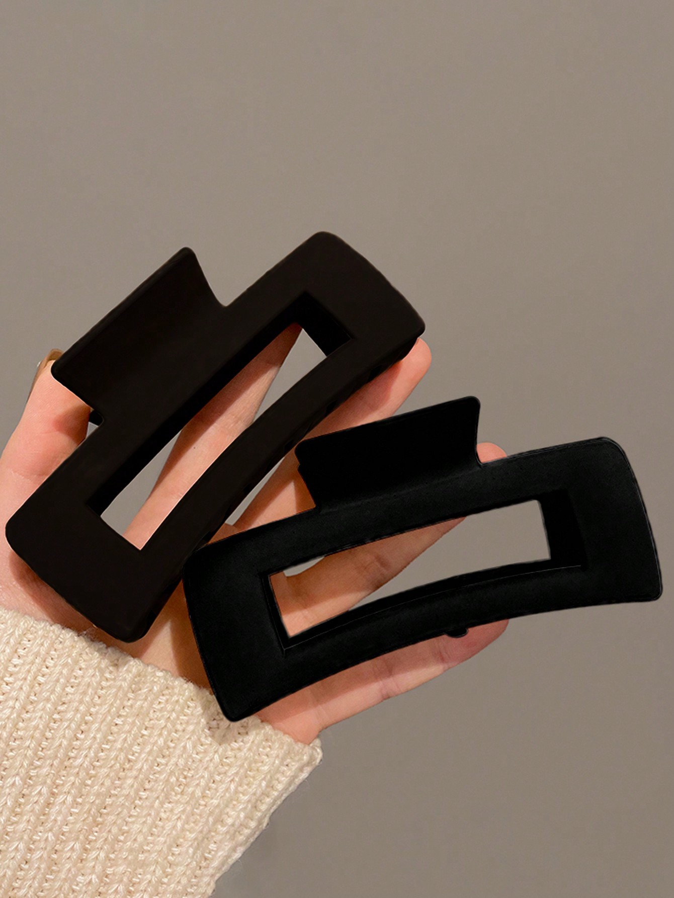 4pcs Women Large Black Square  - Formal Wear Hairstyles For Women บทวิจารณ์และราคา