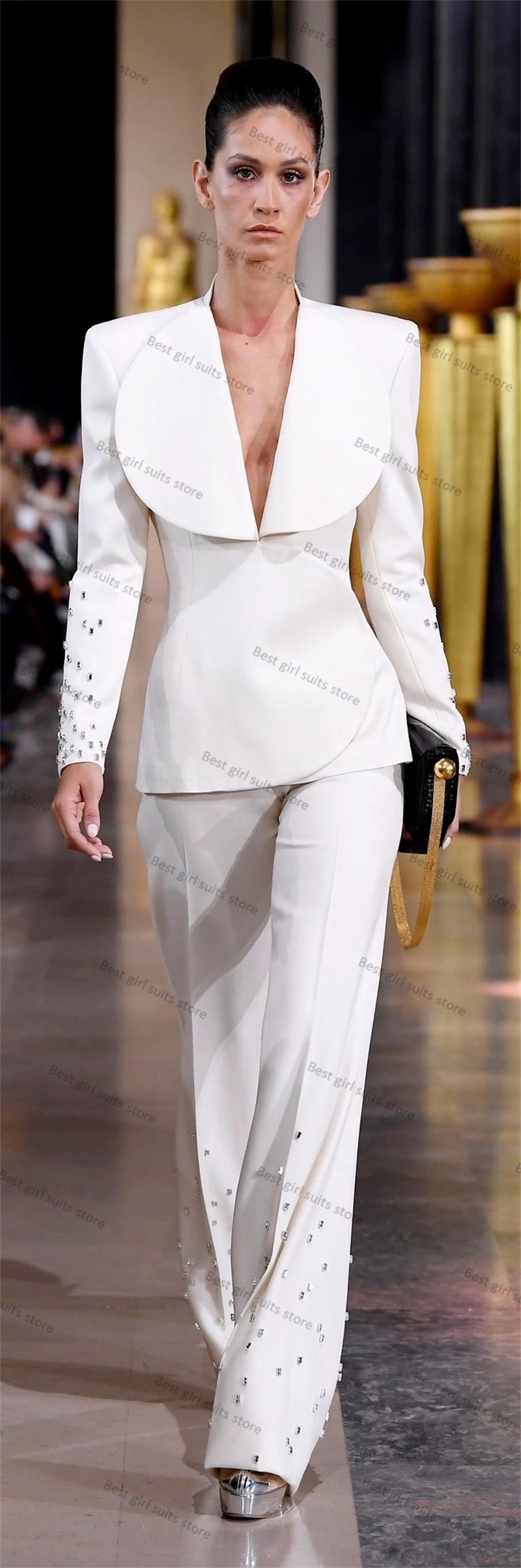 Elegant White Women Suit Set 2 - Women Formal Wear Tailor บทวิจารณ์และราคา