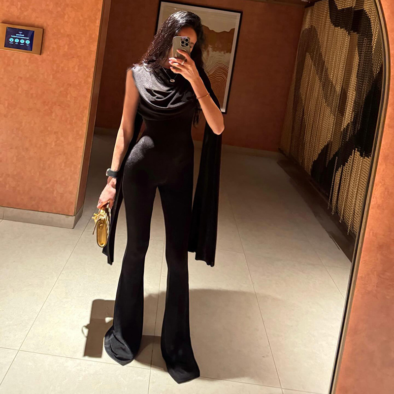 Black Women Jumpsuit Sexy Slee - Women'S Formal Wear For Wedding Guest บทวิจารณ์และราคา