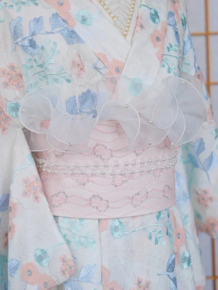 Lace-Trimmed Kimono Undergarme - Women'S Formal Traditional Wear บทวิจารณ์และราคา