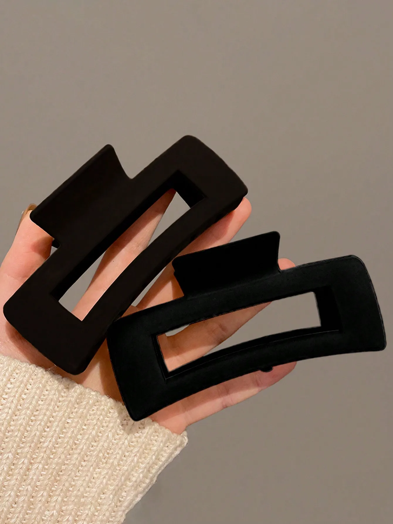 4pcs Women Large Black Square  - Formal Wear Hairstyles For Women บทวิจารณ์และราคา