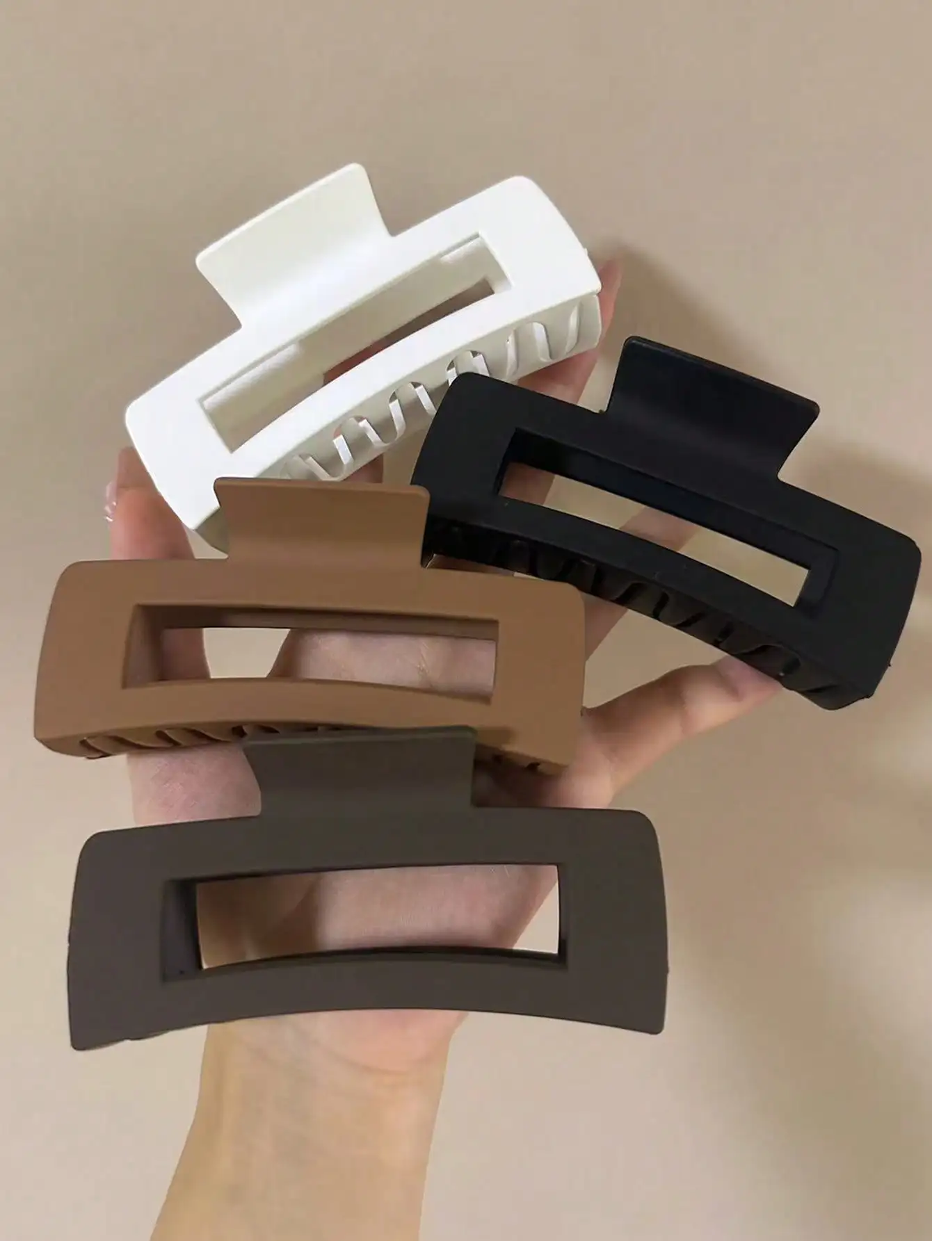 4pcs Women Large Black Square  - Formal Wear Hairstyles For Women บทวิจารณ์และราคา