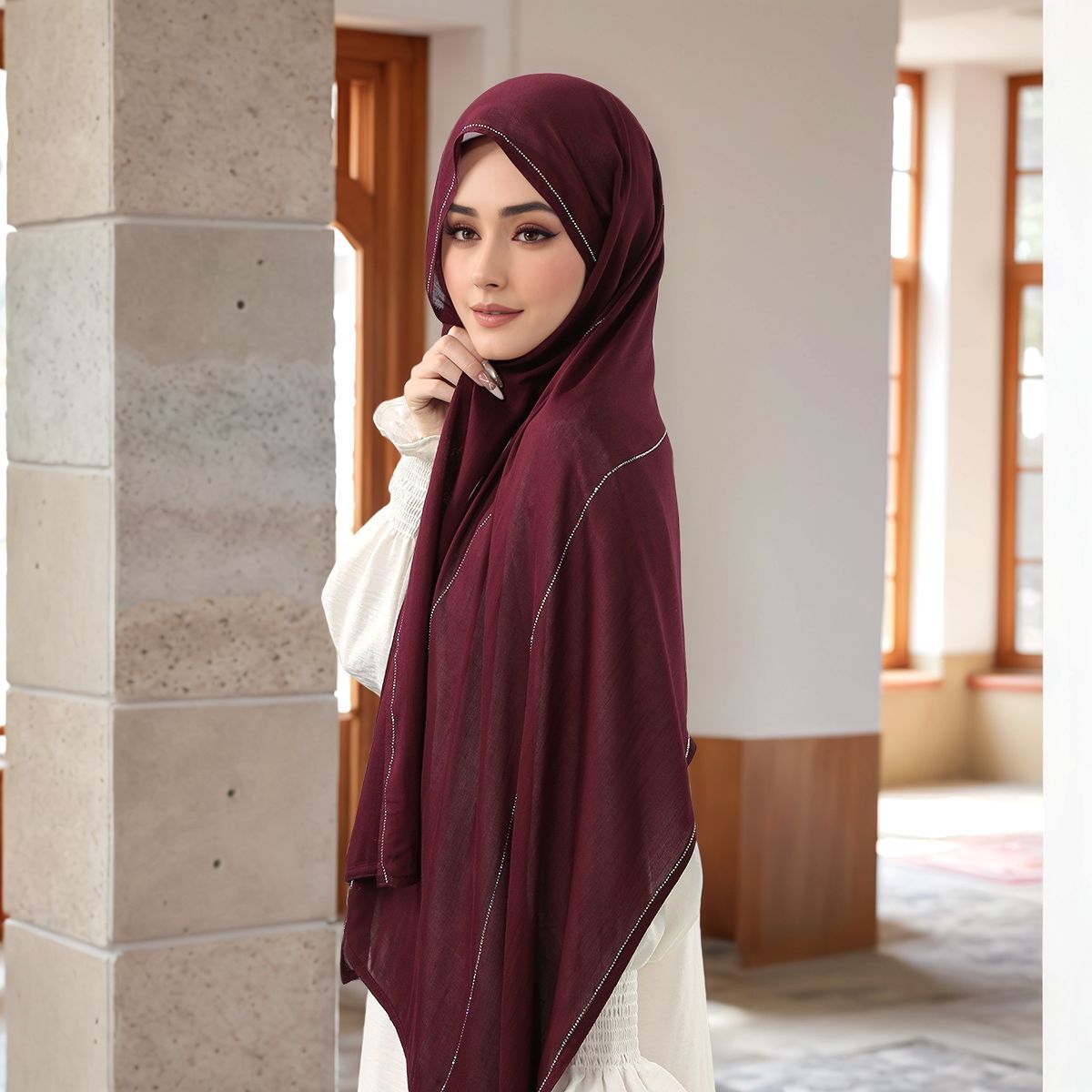 170*70CMBest Seller Muslim Hij - Women Formal Wear Hijab บทวิจารณ์และราคา