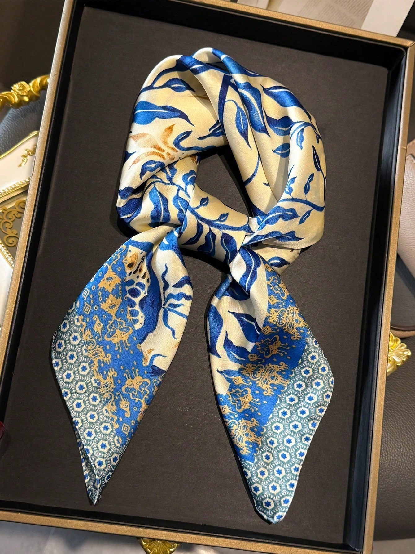 Luxury Brand Bohemia Print Squ - Scarf Silk Neck บทวิจารณ์และราคา