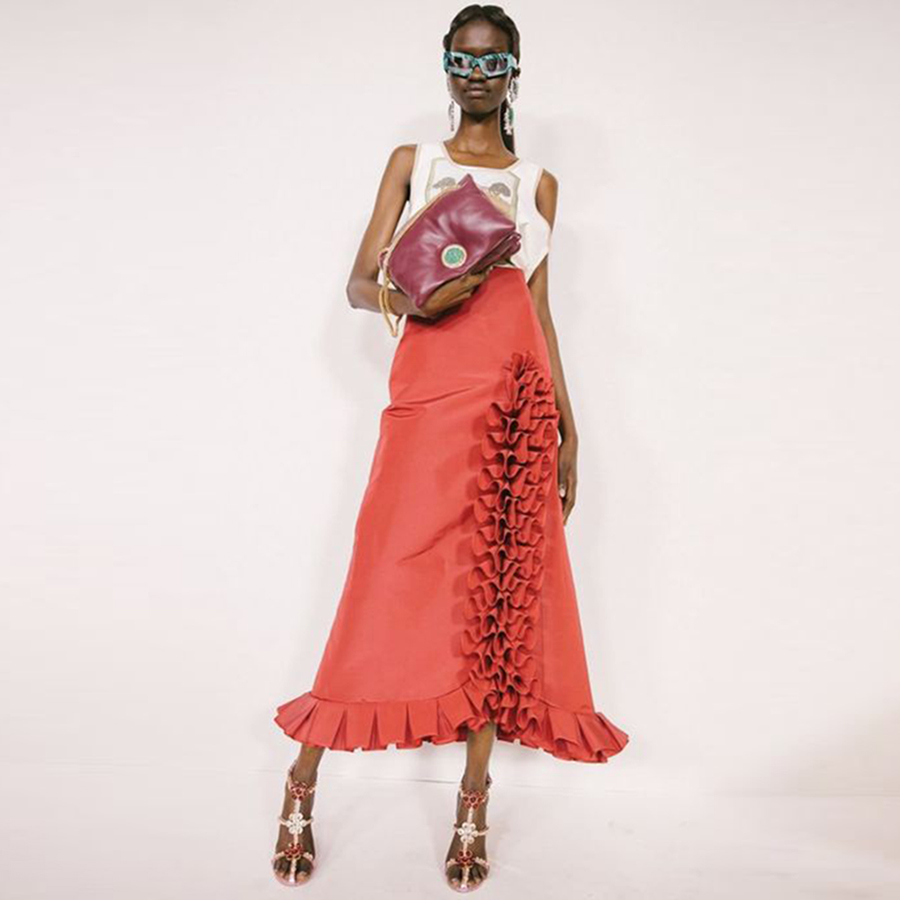Ruffles Sain Long Skirt Women  - Women'S Formal Wear For Girls บทวิจารณ์และราคา