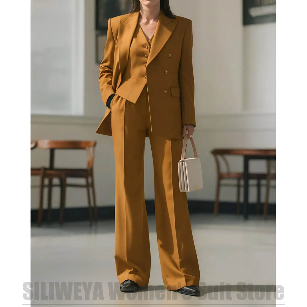 Women's Suit 3 Piece Double Br - Women Formal Wear Tailor บทวิจารณ์และราคา