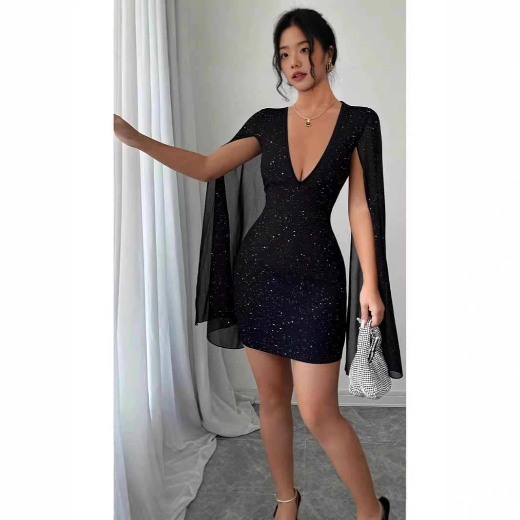 V Neck Bodycon Midi Dress Eleg - Women Formal Wear For Summer บทวิจารณ์และราคา