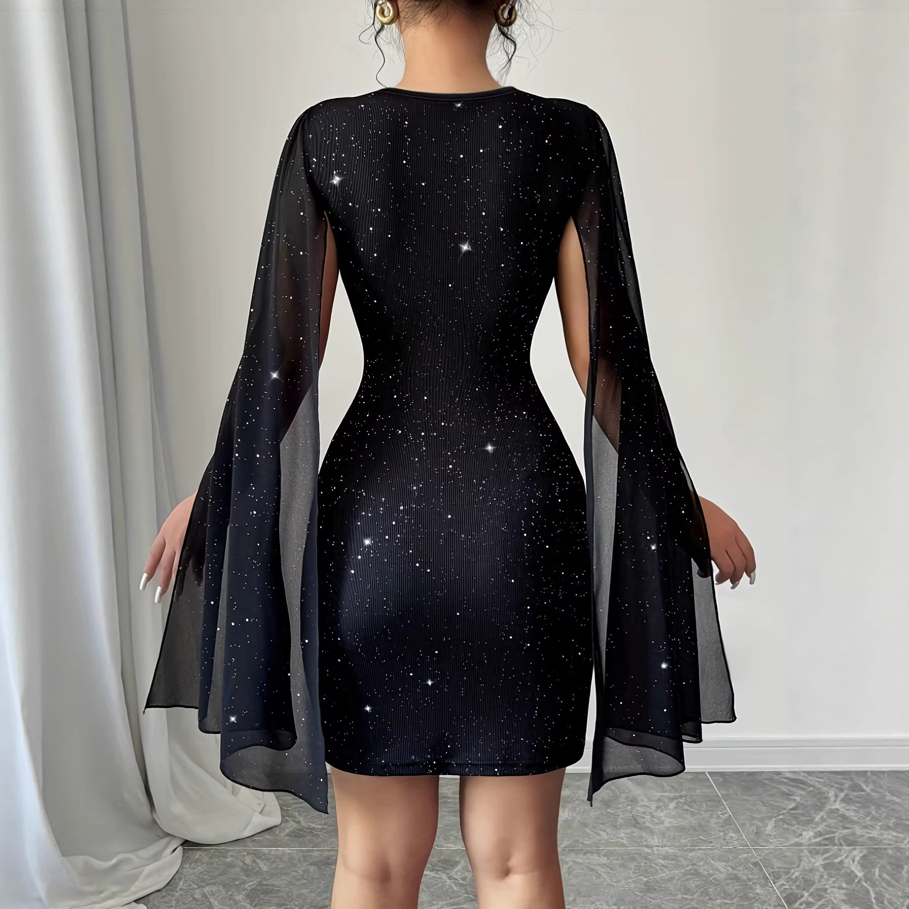 V Neck Bodycon Midi Dress Eleg - Women Formal Wear For Summer บทวิจารณ์และราคา
