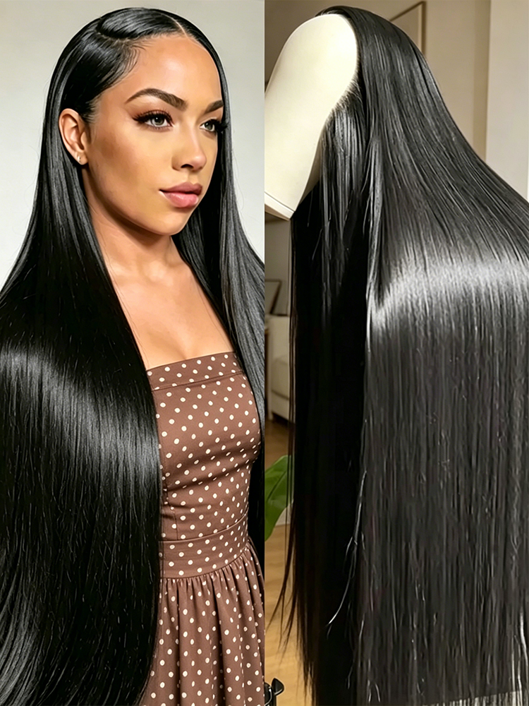 30 42 Inch 250% Bone Straight  - Formal Wear Hairstyles For Women บทวิจารณ์และราคา