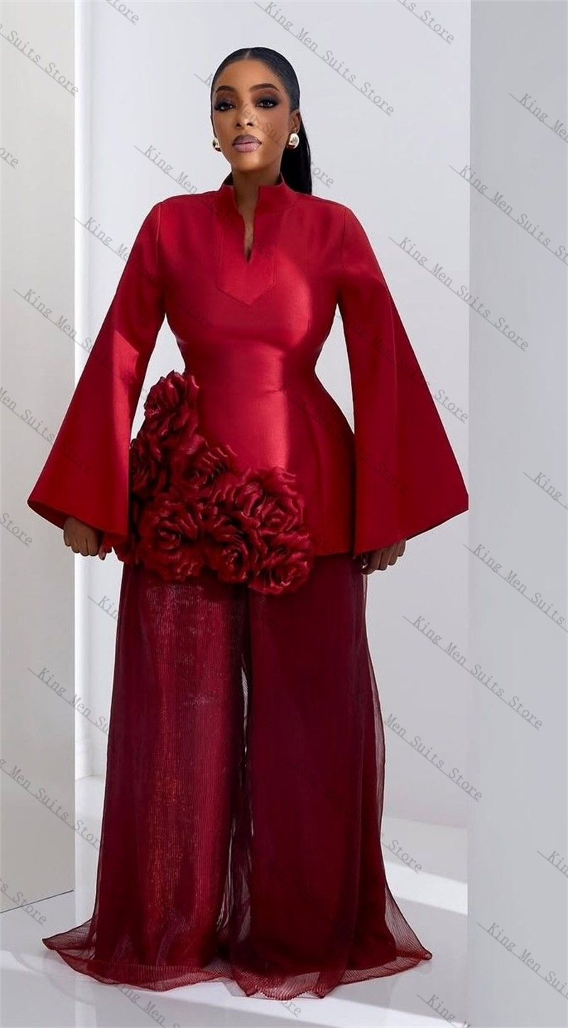 Burgundy Women Suit Set 2 Pcs  - Women'S Formal Wear For Wedding Guest บทวิจารณ์และราคา