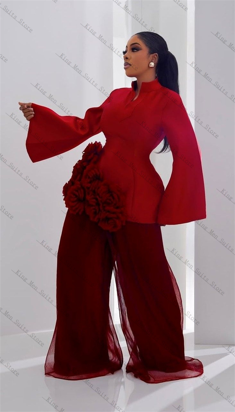 Burgundy Women Suit Set 2 Pcs  - Women'S Formal Wear For Wedding Guest บทวิจารณ์และราคา