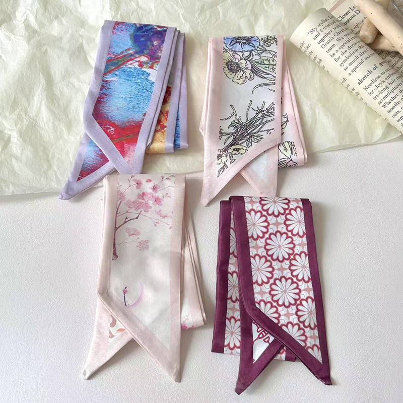 Fashion Women Silk Satin Skinn - Scarf Silk Neck บทวิจารณ์และราคา