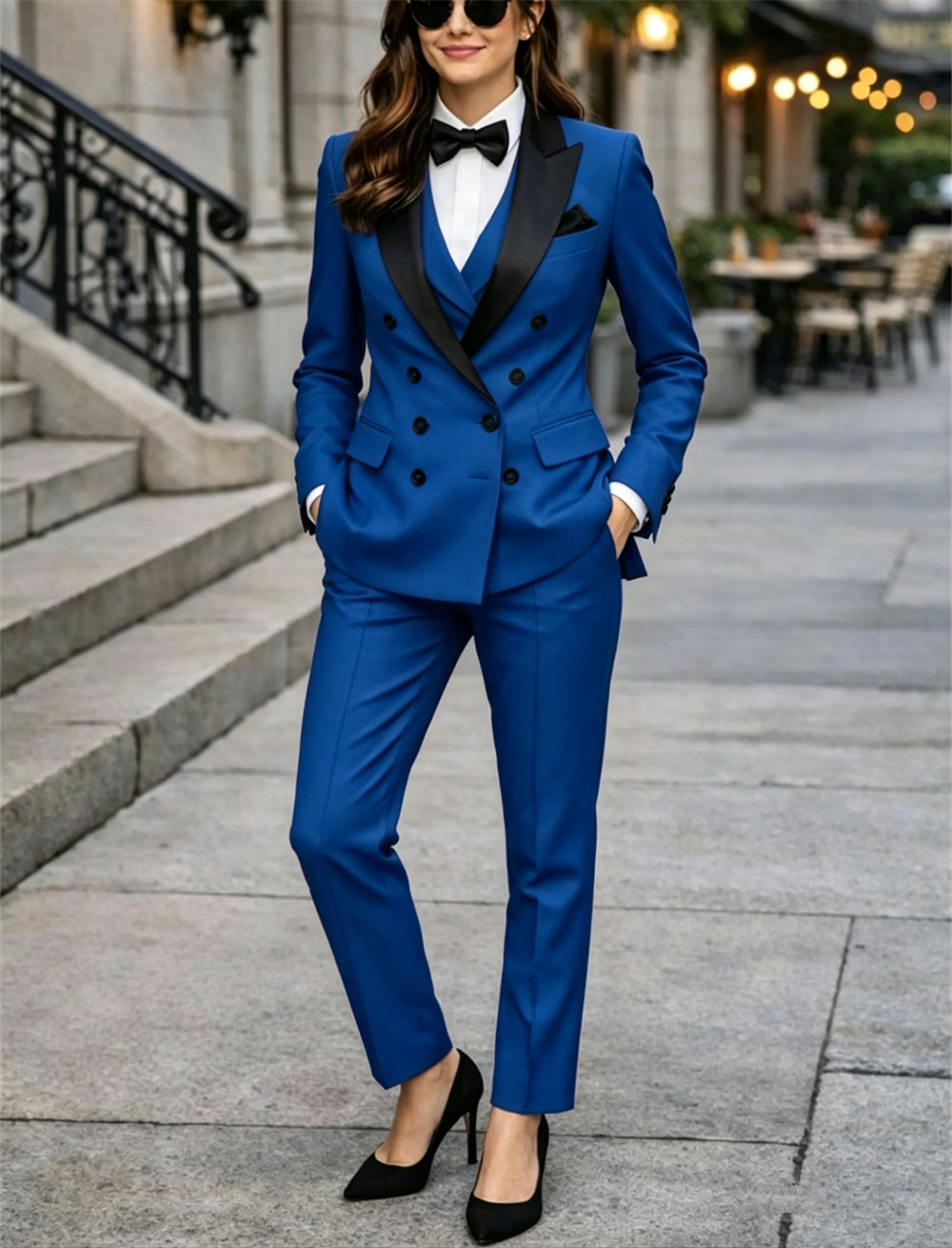 Double Breasted Women's Suits  - Women Formal Wear Vest บทวิจารณ์และราคา