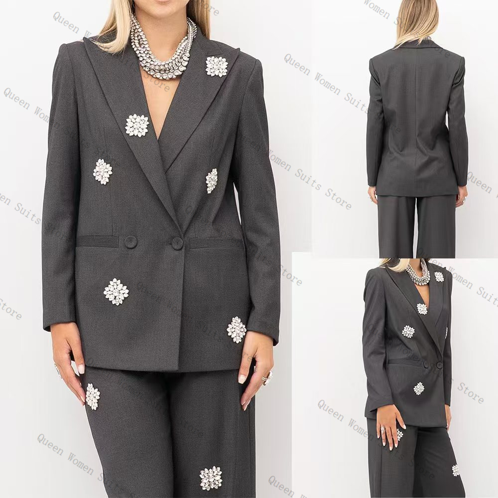 Grey Women Suit Set 2 Piece Cr - Women'S Formal Wear For Wedding Guest บทวิจารณ์และราคา