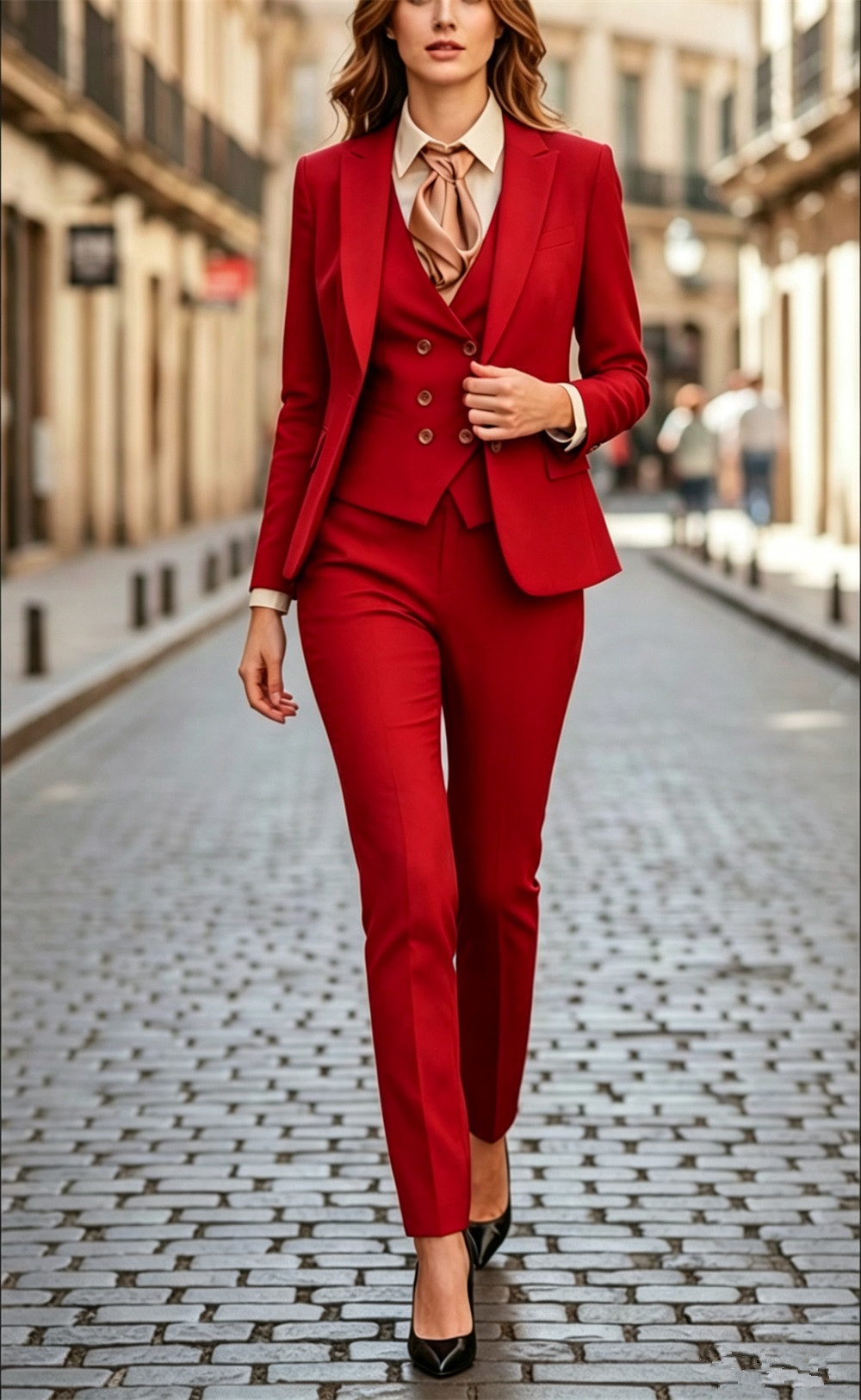 Women’s Black 3 Pieces Suit Se - Women Formal Wear Vest บทวิจารณ์และราคา
