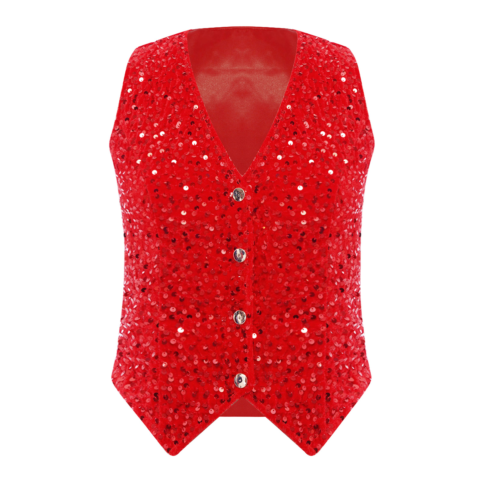 Women Shiny Sequins Vest Chris - Women Formal Wear Vest บทวิจารณ์และราคา