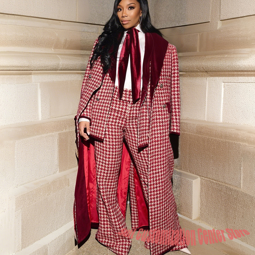 Luxury Houndstooth Women's Jac - Women Formal Wear Trousers บทวิจารณ์และราคา