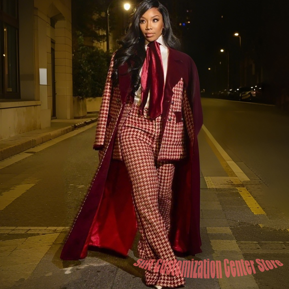 Luxury Houndstooth Women's Jac - Women Formal Wear Trousers บทวิจารณ์และราคา