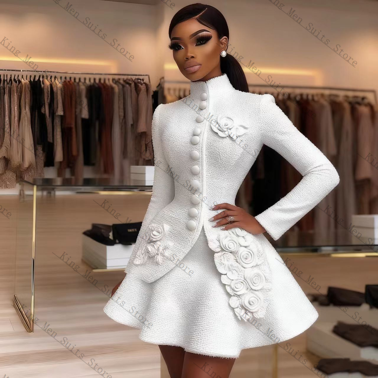 Luxury White Women Suit Set 2  - Women'S Formal Wear For Wedding Guest บทวิจารณ์และราคา