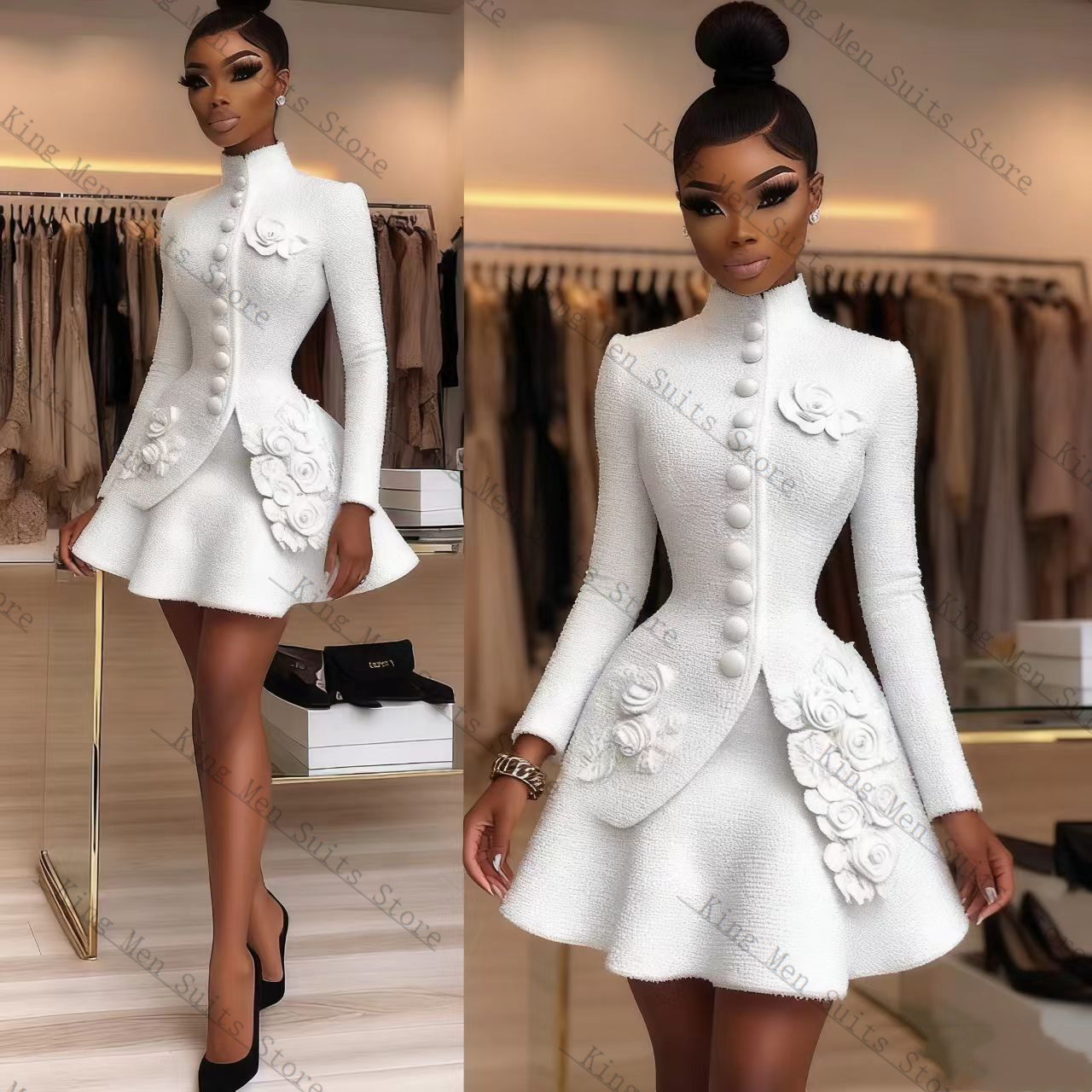 Luxury White Women Suit Set 2  - Women'S Formal Wear For Wedding Guest บทวิจารณ์และราคา