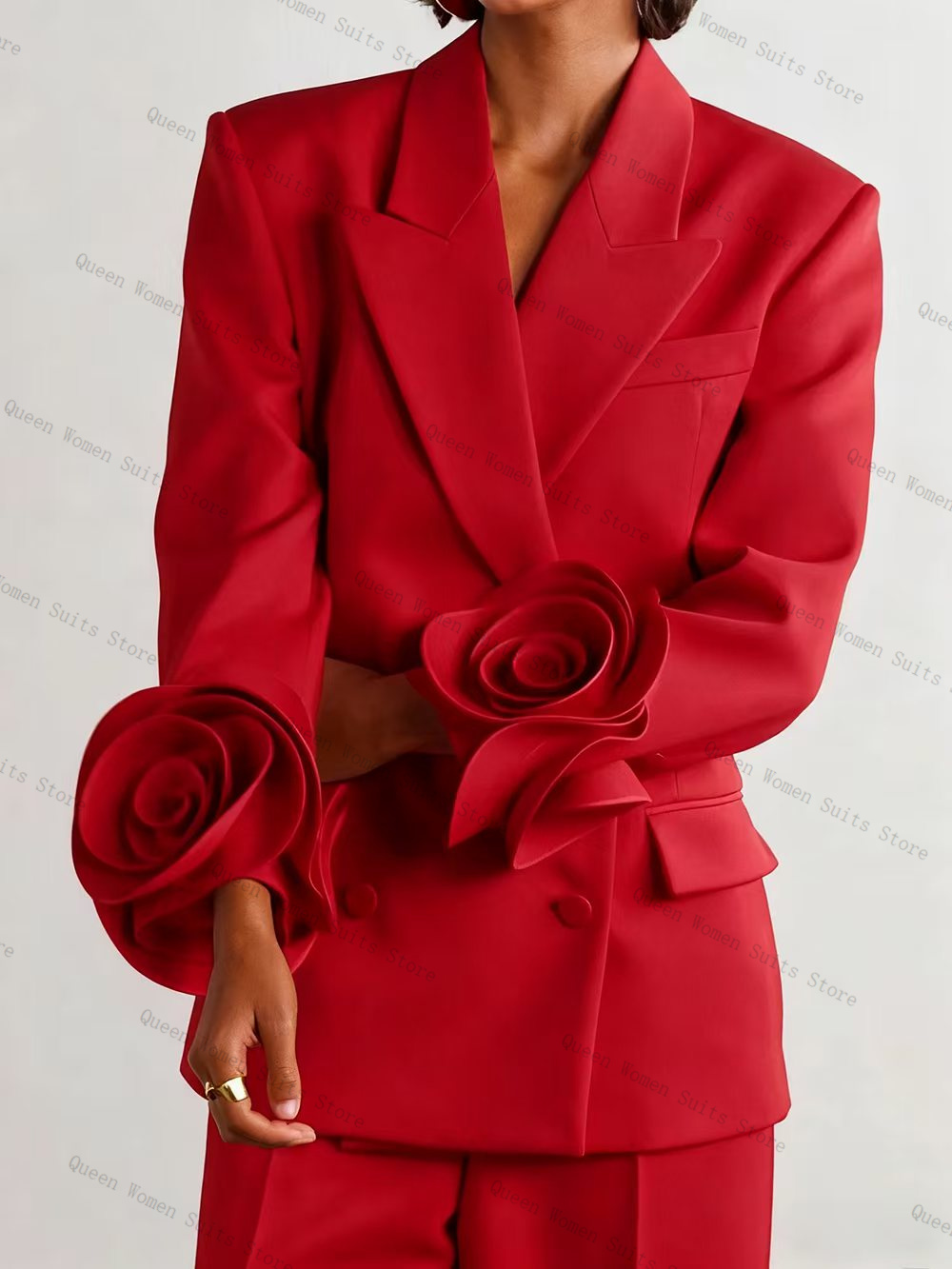 Luxury Red Women Suit Set 2 Pc - Women'S Formal Wear For Wedding Guest บทวิจารณ์และราคา