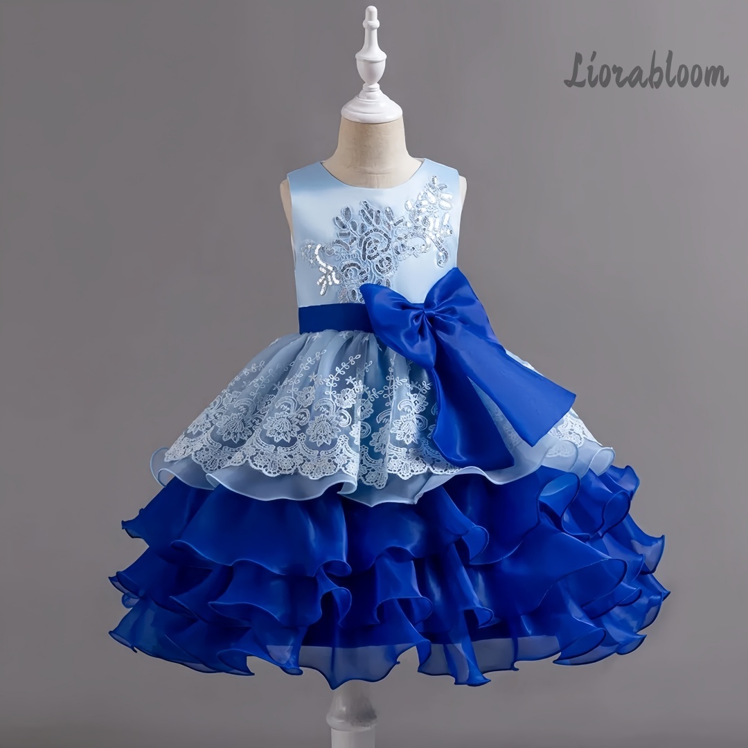 Girls' Dress With Large Bow Sl - Women'S Formal Wear For Girls บทวิจารณ์และราคา