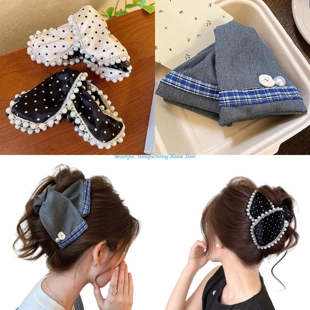 E56A Large Fabric Bowknot Hair - Formal Wear Hairstyles For Women บทวิจารณ์และราคา