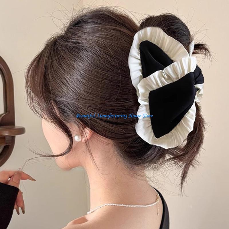 E56A Large Fabric Bowknot Hair - Formal Wear Hairstyles For Women บทวิจารณ์และราคา