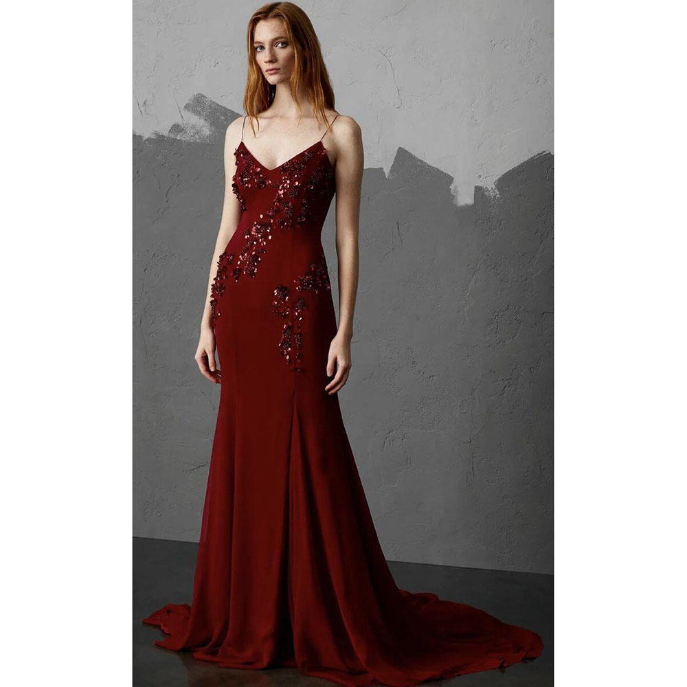 Red Evening Dresses Women Spag - Formal Dress Female บทวิจารณ์และราคา