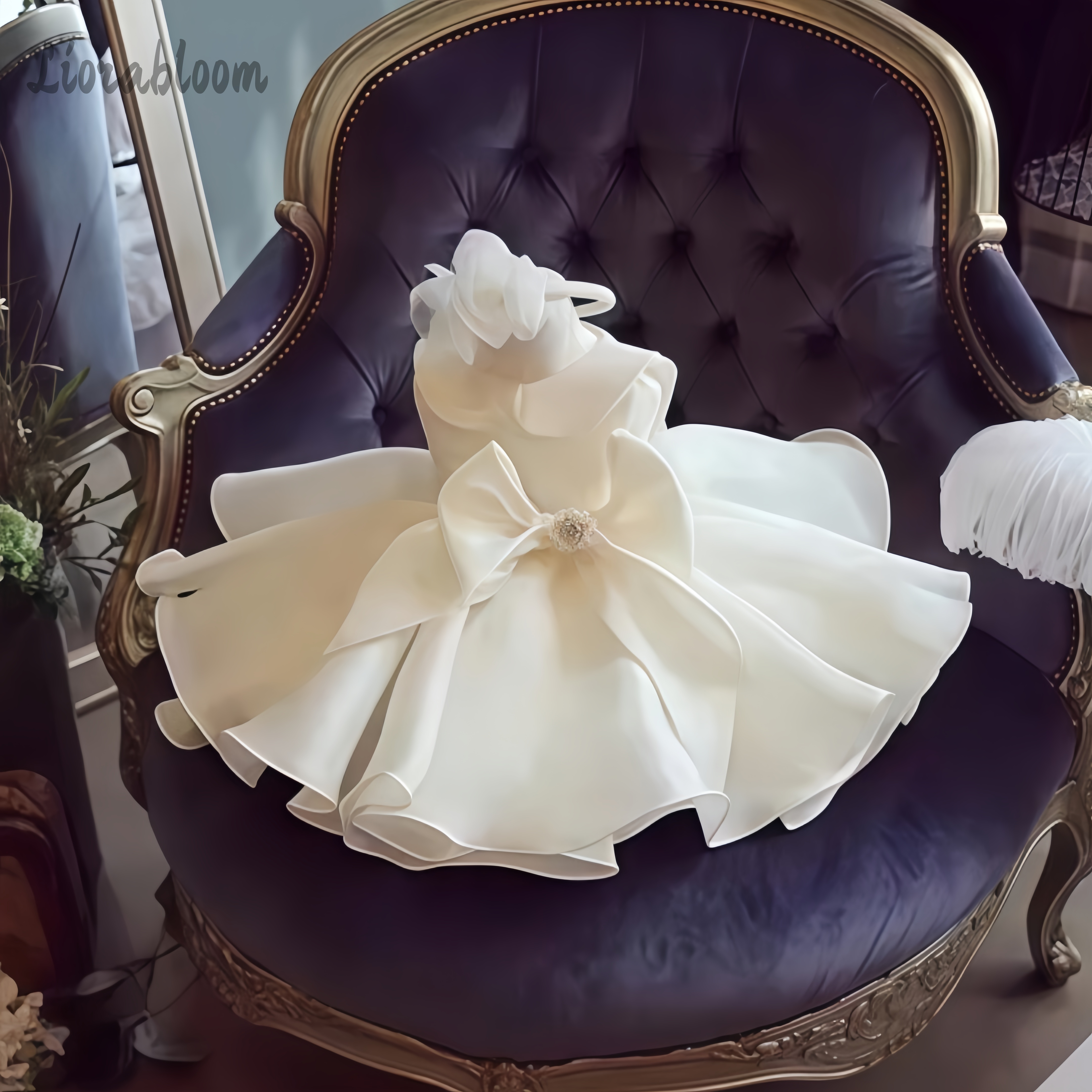 White Pearl Embellished Dress  - Women'S Formal Wear For Girls บทวิจารณ์และราคา