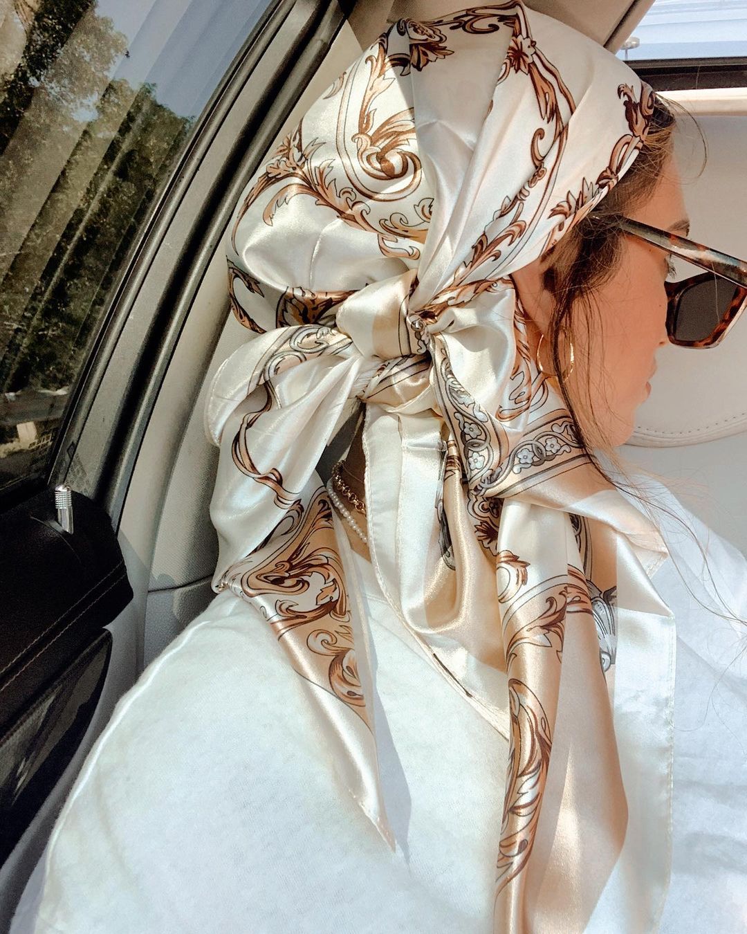 Satin Square Scarf Women Musli - Scarf Silk Neck บทวิจารณ์และราคา