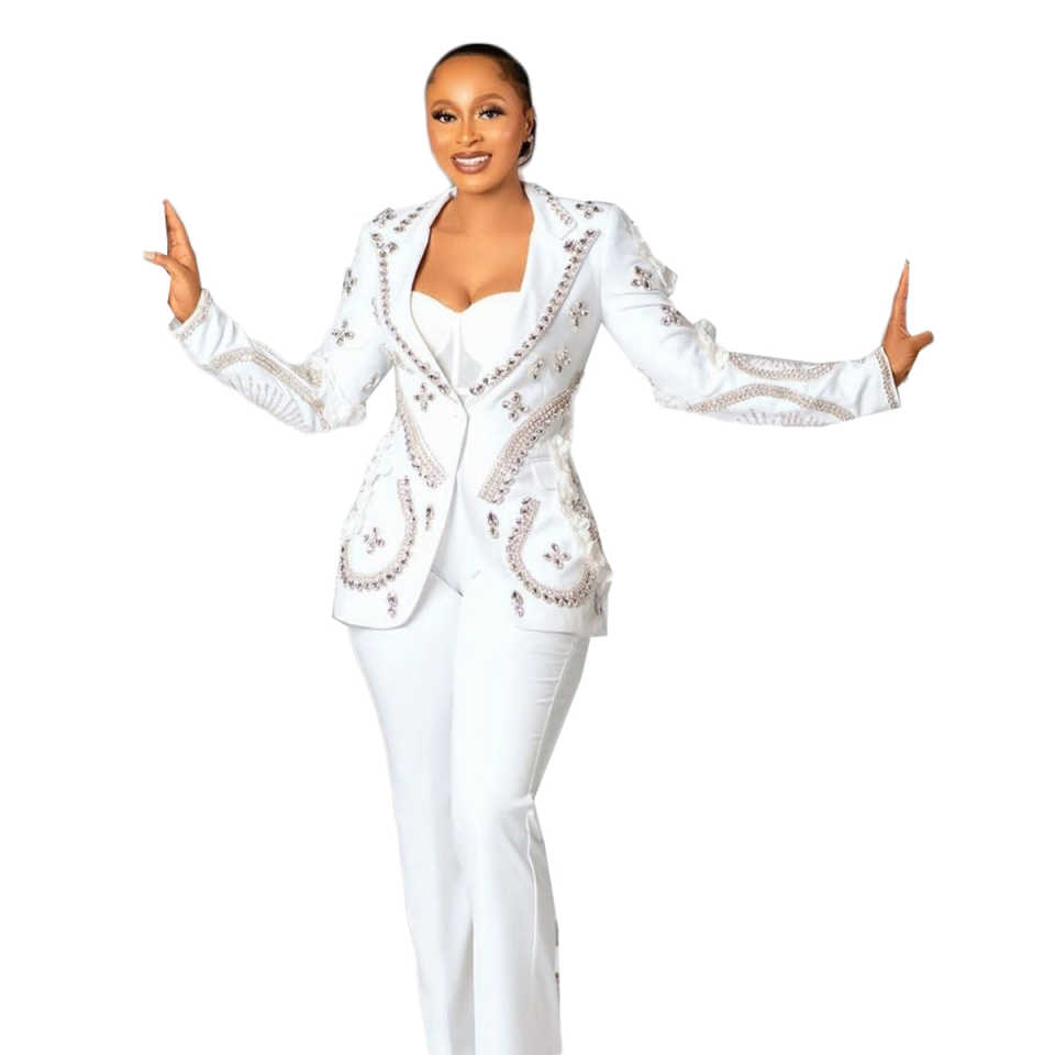 Luxury Women Pants Suits 2 Pcs - Women'S Formal Wear For Wedding Guest บทวิจารณ์และราคา