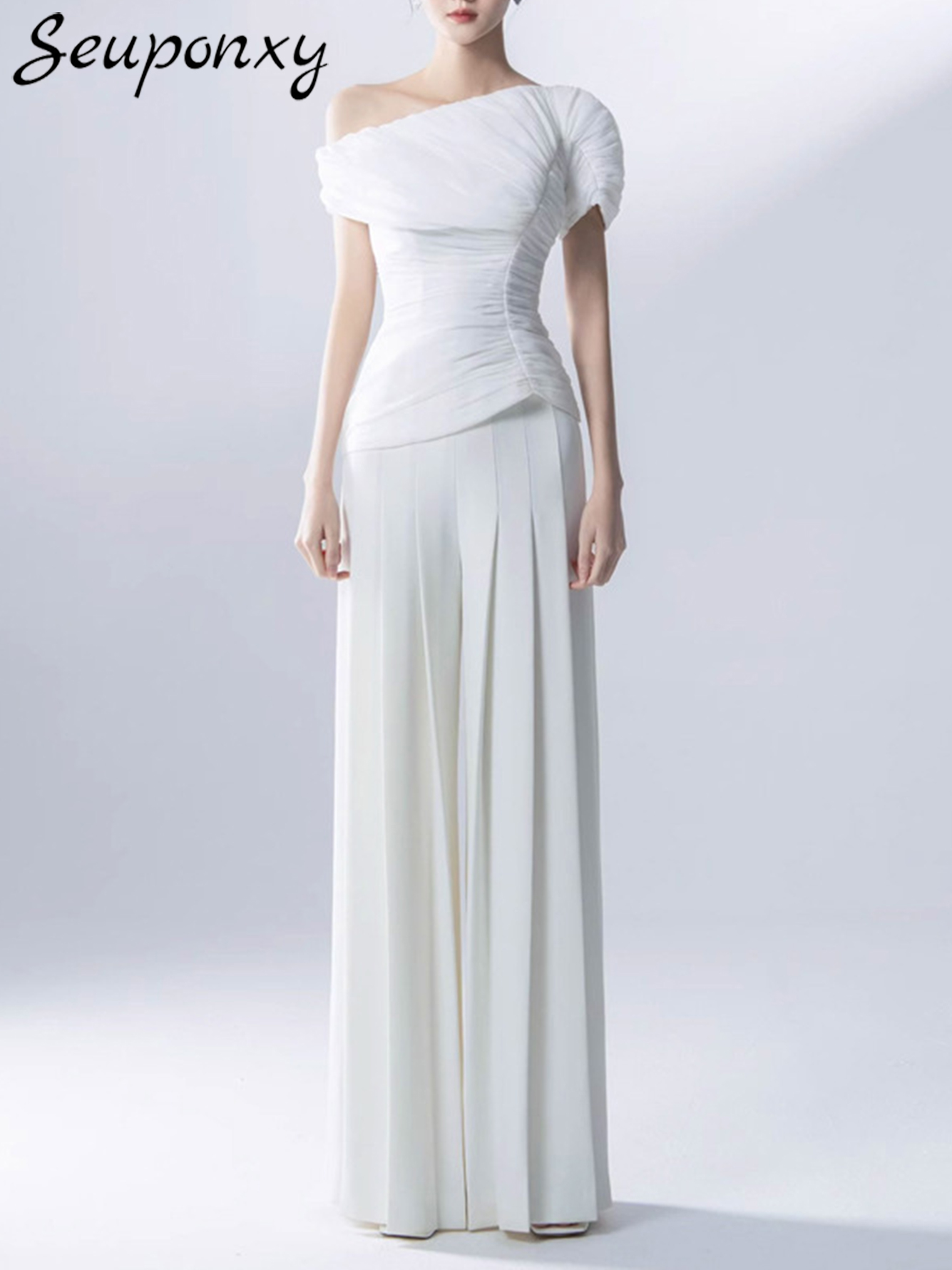 High Quality Summer New White  - Women'S Formal Wear Pants บทวิจารณ์และราคา