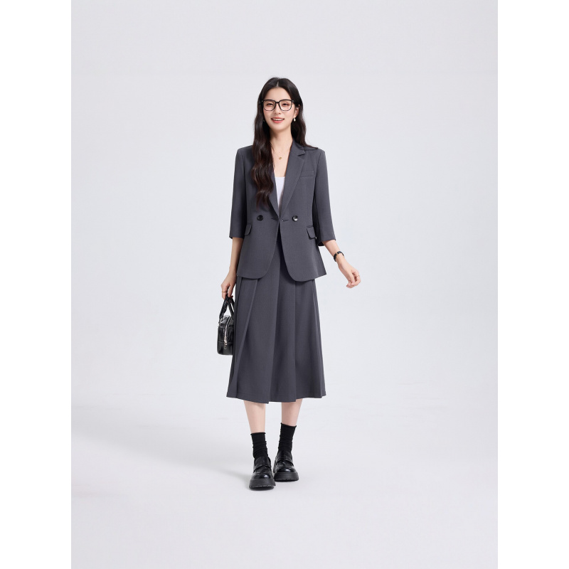 Navy Blue Women's Suit Set for - Women Formal Wear Shirt And Pant บทวิจารณ์และราคา