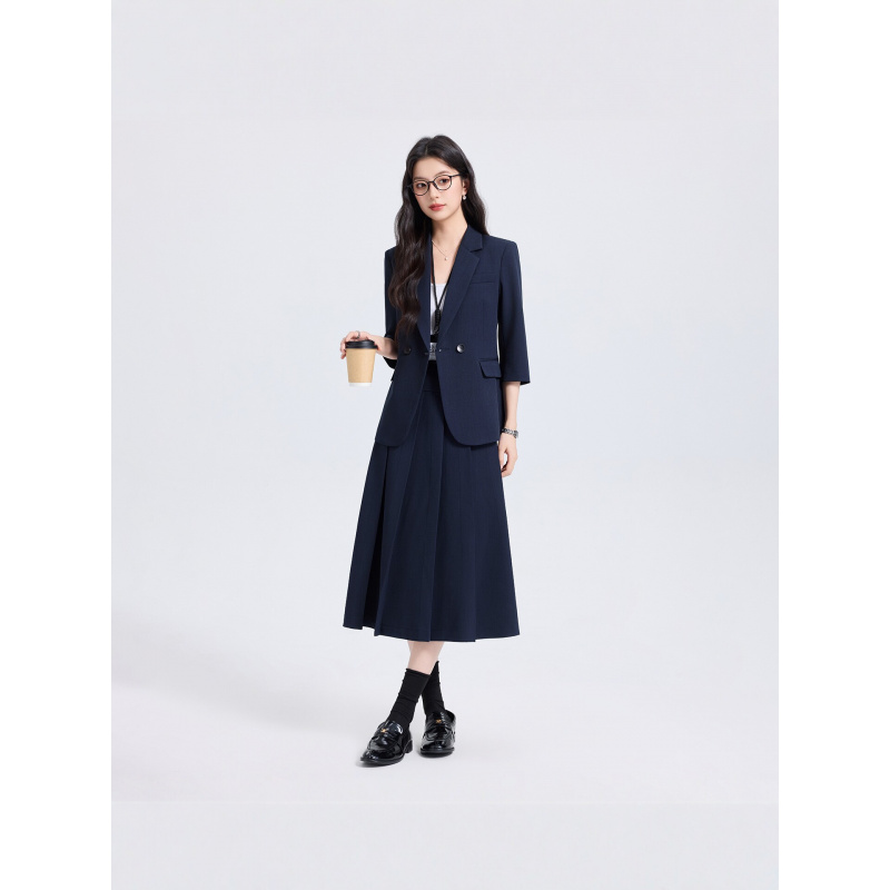 Navy Blue Women's Suit Set for - Women Formal Wear Shirt And Pant บทวิจารณ์และราคา