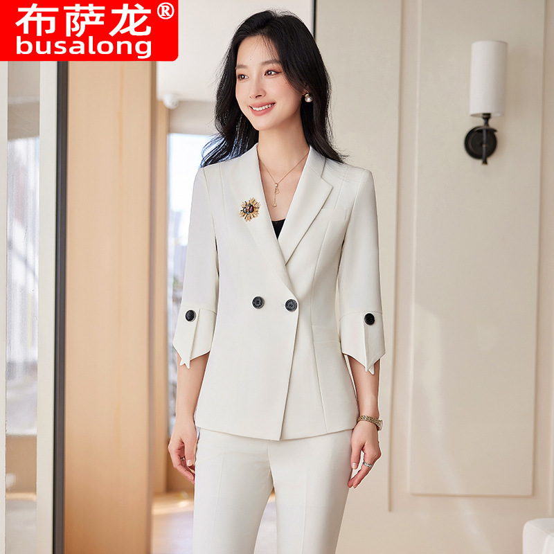 Spring Summer New Yellow Suit  - Women Formal Wear Shirt And Pant บทวิจารณ์และราคา