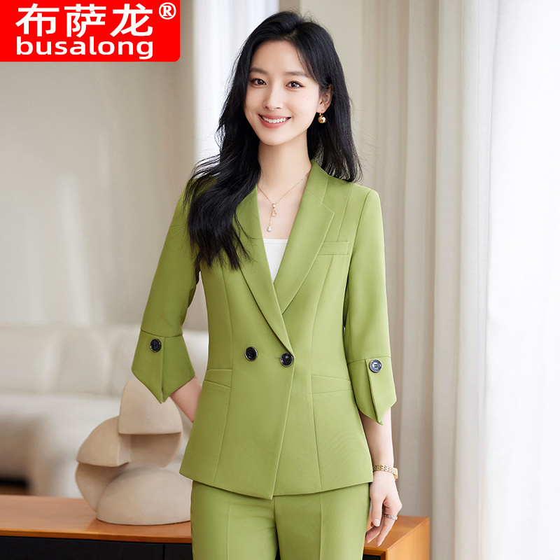 Spring Summer New Yellow Suit  - Women Formal Wear Shirt And Pant บทวิจารณ์และราคา