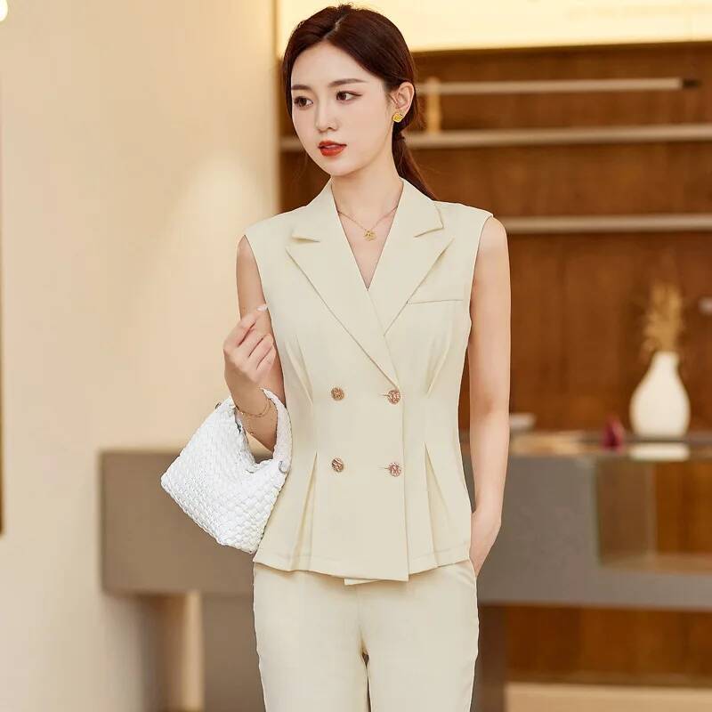 Women Elegant Pantsuits with 2 - Women Formal Wear Vest บทวิจารณ์และราคา