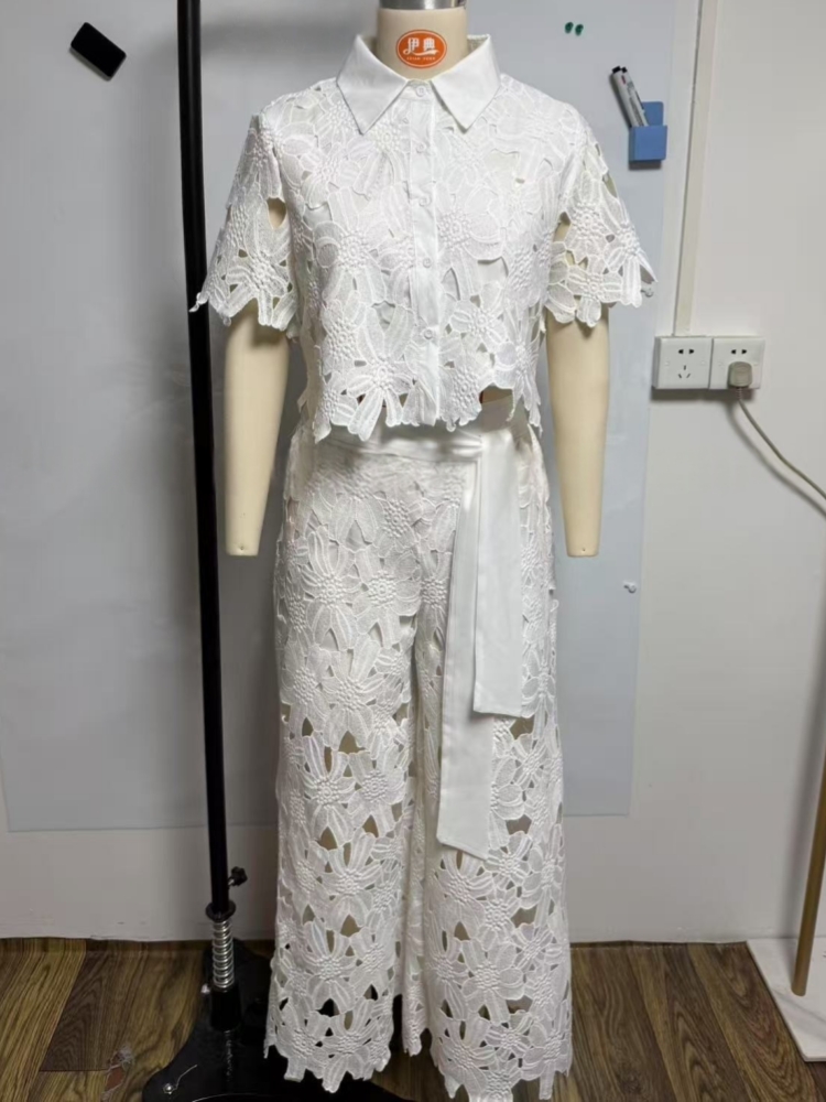 Elegant Women's Sets Sexy Lace - Women Formal Wear Trousers บทวิจารณ์และราคา