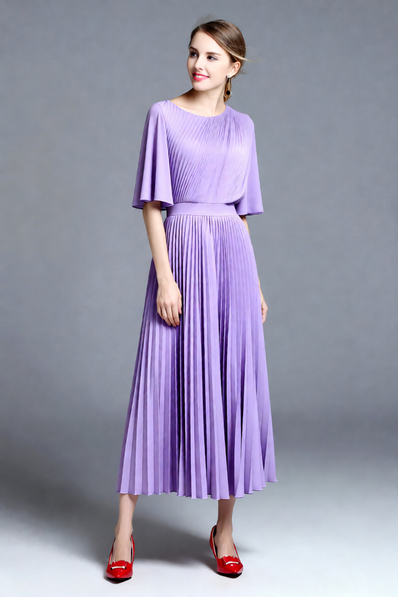 Women's Lilac Cape Sleeve Plea - Women'S Formal Wear For Wedding Guest บทวิจารณ์และราคา