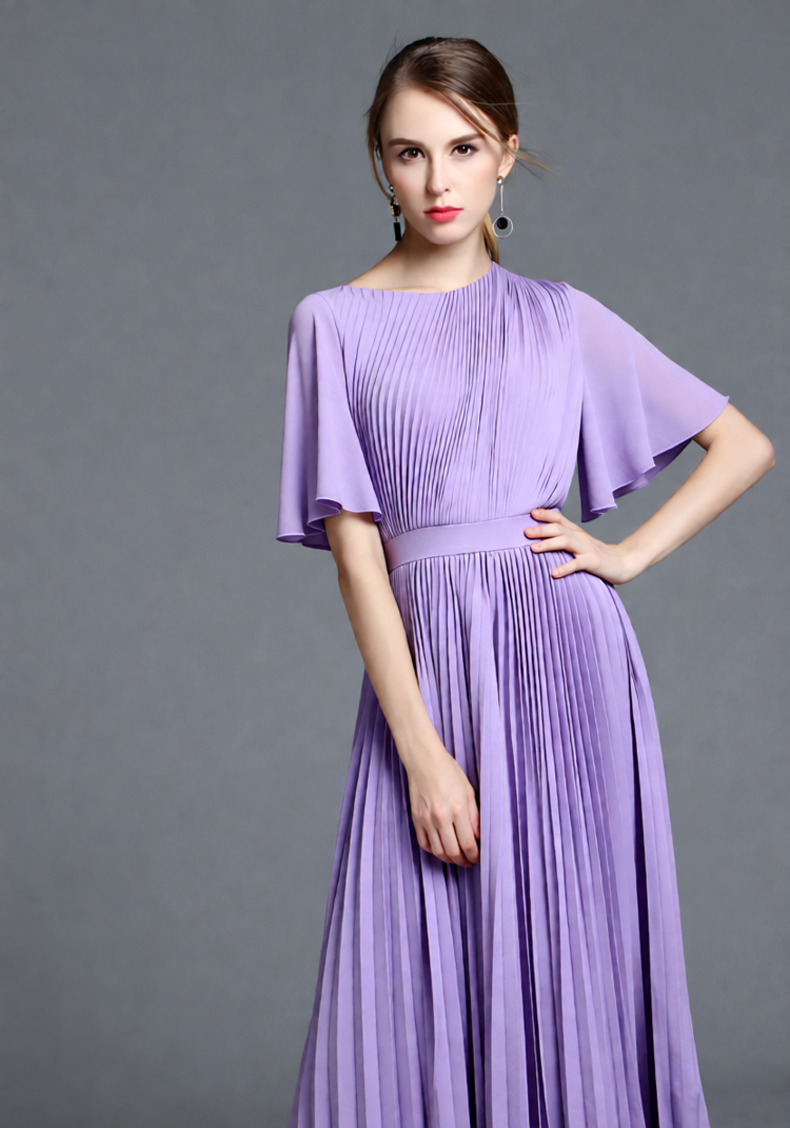 Women's Lilac Cape Sleeve Plea - Women'S Formal Wear For Wedding Guest บทวิจารณ์และราคา