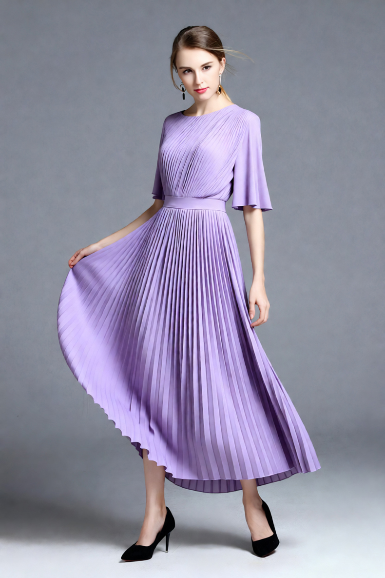 Women's Lilac Cape Sleeve Plea - Women'S Formal Wear For Wedding Guest บทวิจารณ์และราคา