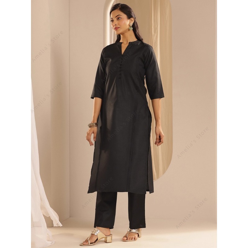 Women's Black Jacquard Kurta P - Women'S Formal Traditional Wear บทวิจารณ์และราคา