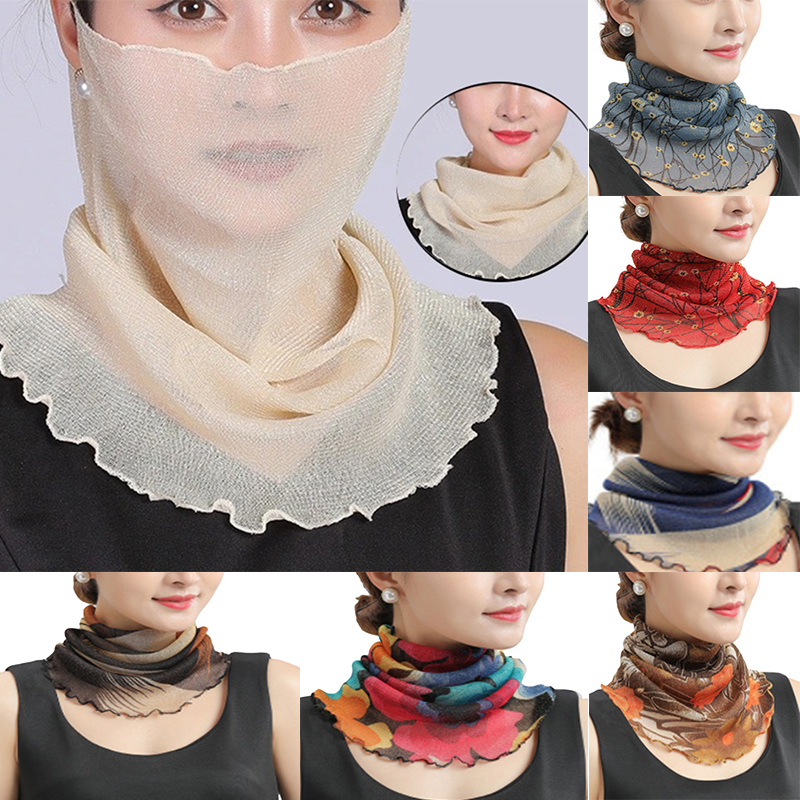 Spring Summer Chiffon Neck Col - Scarf Silk Neck บทวิจารณ์และราคา