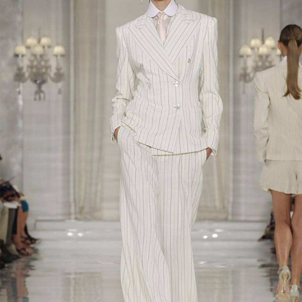 Women's Striped 2Piece Stretch - Women Formal Wear Shirt And Pant บทวิจารณ์และราคา