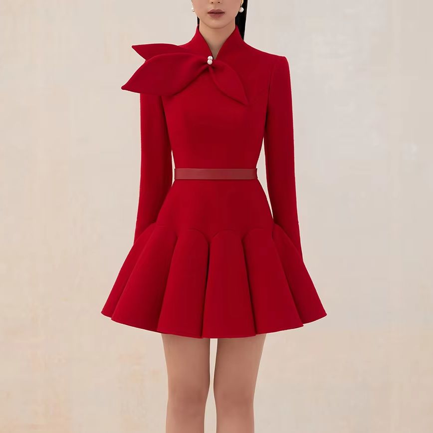 tailor shop light red wool dre - Formal Dress Female บทวิจารณ์และราคา
